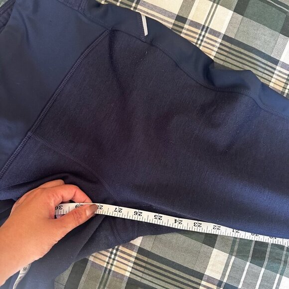 Athleta Leggings Womens Sz L Black Reflective Back Zip Pocket Athletic Stretch - Picture 11 of 11